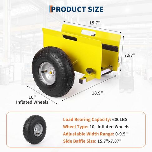 لوحة Garvee Dolly 600 LBS، محرك الحوائط الجافة القابل للتعديل مع إطارات مطاطية قابلة للنفخ مقاس 10 بوصات، لوح دوللي يتحرك على جميع التضاريس لألواح الحوائط الجافة ونقل مواد الباب in Kuwait