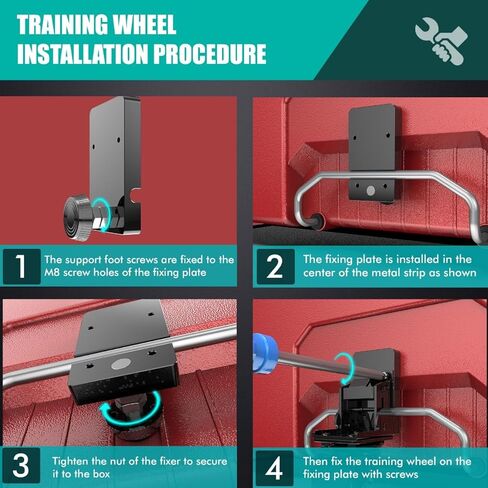مجموعة عجلات أمامية فولاذية مطورة تناسب Milwaukee 48-22-8427/8426 صندوق أدوات التعبئة - سعة 220 رطل، تصميم قابل للطي لسهولة التخزين والشحن in Kuwait