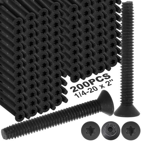 Blulu 300 حزمة كمية 5/16-18 × 2-1/2 بوصة براغي سطح المقطورة براغي رأس مسطحة من الخشب إلى المعدن قطع خيط لولبية لأرضية المقطورة in Saudi Arabia