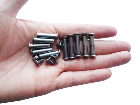 10 pcs Knife Handle Bolt Rivets Screw Fastener Nut and Bolt Assortment Sets, Hex Flat Head Screws for Blade Fixing in Kuwait