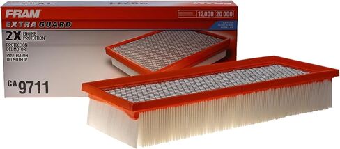 FRAM Extra Guard CA9711 فلتر هواء المحرك البديل لنماذج مختارة من أودي وفولكس واجن، يوفر ما يصل إلى 12 شهرًا أو 12,000 ميلًا من حماية الفلتر in Saudi Arabia