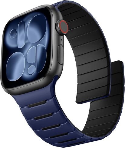 Easuny Sport Magnetic Band Compatible with Apple Watch Ultra 3/2/Ultra Band for Men 49mm 46mm 45mm 44mm 42mm 41m 40mm 38mm, Silicone Waterproof Loop Strap for iWatch Series 11 10 SE 9 8 7 6 5 4 3 2 1 in Kuwait