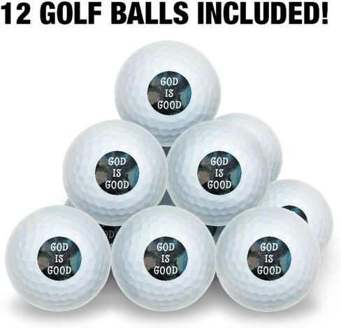 God is Good Christian Inspirational Religious Wilson Golf Balls 12 Pack, Regulation Size Full Color Premium Golf Balls in Saudi Arabia