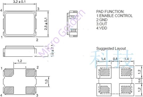 (5 قطعة) 20 متر 20 ميجا هرتز 20.000 ميجا هرتز 3225 SMD مذبذب كريستال نشط 4PIN OSC 3.2*2.5 مللي متر مذبذبات الساعة 20.000 متر in Saudi Arabia