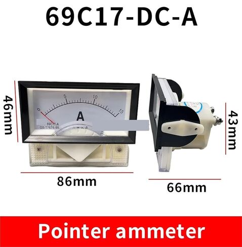 Painel Medidor Analógico AMP Amperímetro DC Ampere 69C17-A 50A 100A 500A 1000A 75mV 1Pcs(1500(75mA)) in Saudi Arabia