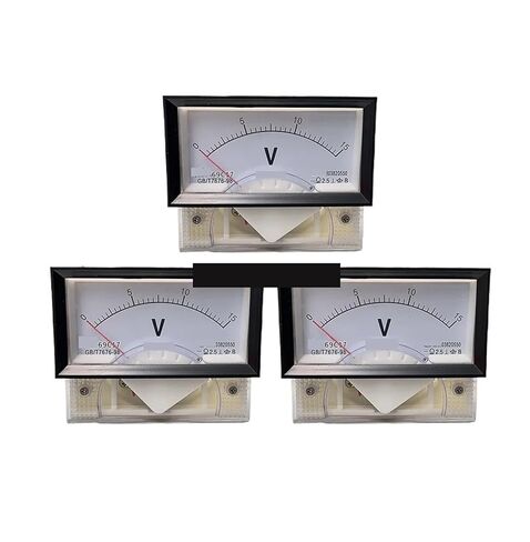 DC Analog Panel Gauge Current Voltage Meter 69C17-V 15V 20V 30V 50V 100V 85x46mm 1Pcs(450V) in Saudi Arabia