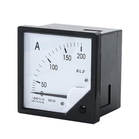 6l2-A مقياس التيار المتردد التناظري يتراوح 30/50/75/100/150/200/250/300/400/500/600/800/1000/1200/2000-5A تردد 50 هرتز 2000 فولت 80*80 مللي متر 1 قطعة (600 (5A)) in Saudi Arabia