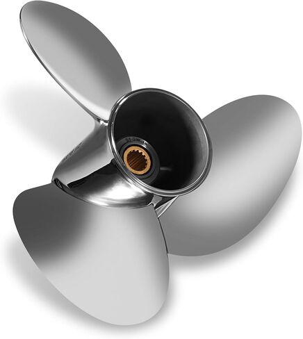 الدعائم الشبابية 16 × 18 1/2 استبدال OEM # 990C0-00810-185 مروحة القارب الخارجية من الفولاذ المقاوم للصدأ لمحركات سوزوكي 150-300 حصان 16 ضياء × 18.5 دعامة 15 سنًا RH in Kuwait