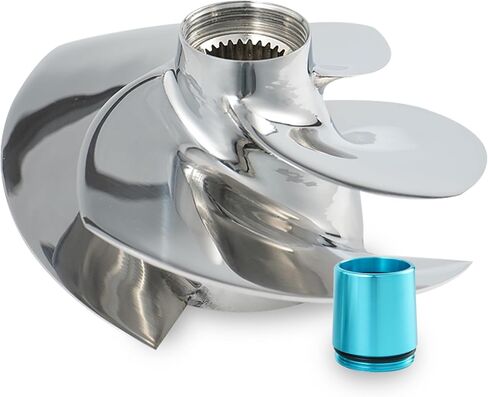 Jet Ski Impeller Fit Seadoo Replace SRZ-CD-14/19A RXP RXT 215HP GTX 215 GTX is 215 GTX LTD 215 GTX LTD 230,4-Blade Polished 159MM Diameter in Kuwait