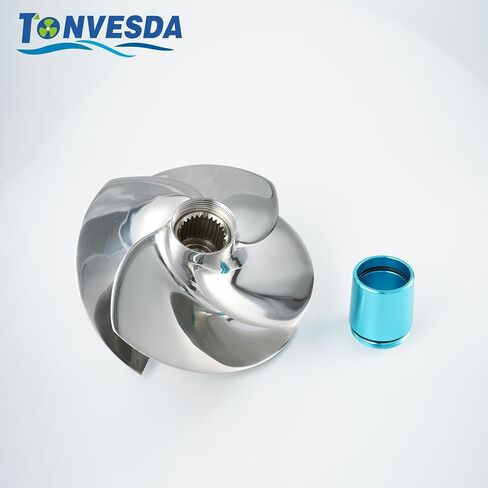 Jet Ski Impeller Fit Seadoo Replace SRZ-CD-14/19A RXP RXT 215HP GTX 215 GTX is 215 GTX LTD 215 GTX LTD 230,4-Blade Polished 159MM Diameter in Kuwait