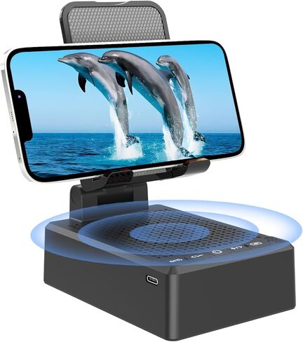 هدايا للرجال له أبي ، والهاتف الخلوي يقف مع مكبر صوت بلوتوث اللاسلكي وصوت محيطي لانزلاق HD مثالي للمطبخ مع مكبرات صوت Bluetooth لمكتب متوافق مع iPhone مكبر صوت in Kuwait