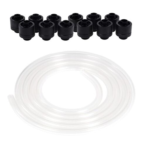 Alphacool Clear Alphatube HF Tubing مرنة (3 متر) و Eiszapfen G1/4 "إلى 10 مم ، حزمة ضغط OD 16 مم ، أبيض ، 12 عبوة in Kuwait