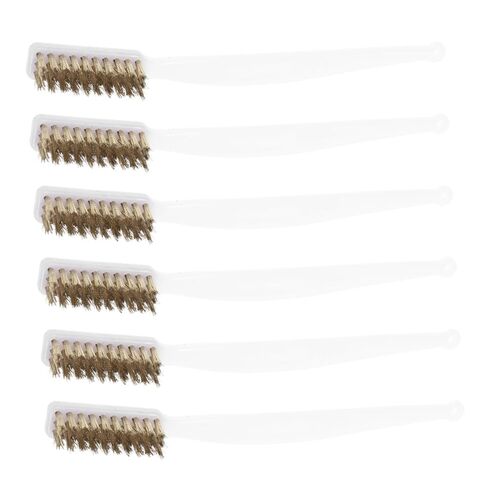 TIDTALEO 6pcs Small Wire Brush Precision Detailing Brushes for Cleaning Rust Grease and Welding Slag Ergonomic Grip for Collectibles Restoration in Saudi Arabia
