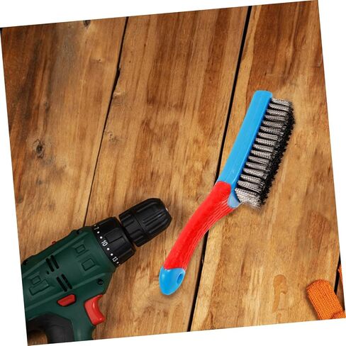VALICLUD Ergonomic Steel Wire Brush with Handle Heavy Duty Scrub Brush for Cleaning of Rust Paint and More Versatile Hand Tool for Indoor Outdoor Use in Saudi Arabia
