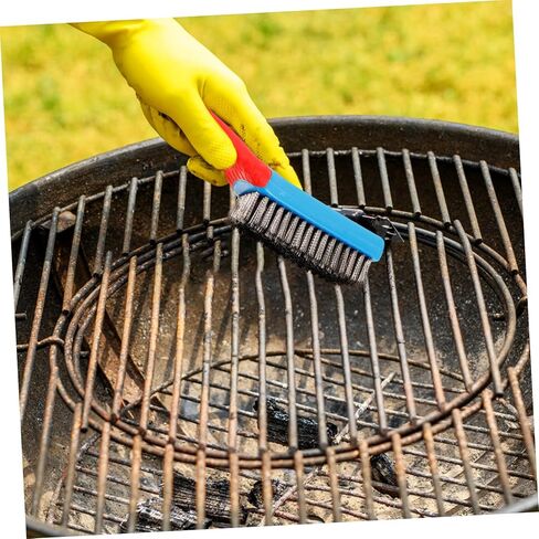 VALICLUD Ergonomic Steel Wire Brush with Handle Heavy Duty Scrub Brush for Cleaning of Rust Paint and More Versatile Hand Tool for Indoor Outdoor Use in Saudi Arabia