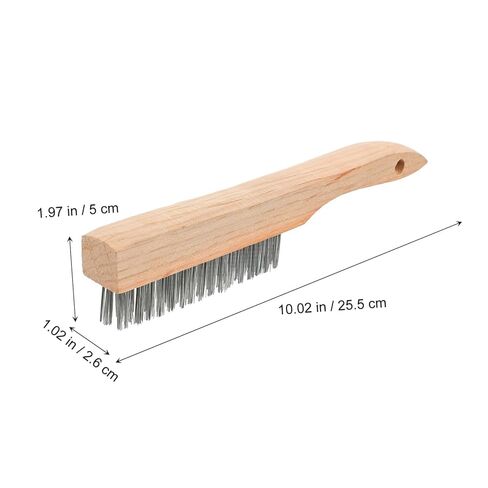 1pc Wooden Handle Wire Brush Durable Cleaning Tool for Rust Paint and Stain Removal Efficient Scrubbing Brush with Comfortable Grip for Heavy Duty Cleaning Tasks in Saudi Arabia