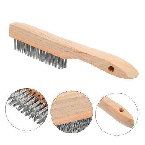 1pc Wooden Handle Wire Brush Durable Cleaning Tool for Rust Paint and Stain Removal Efficient Scrubbing Brush with Comfortable Grip for Heavy Duty Cleaning Tasks in Saudi Arabia