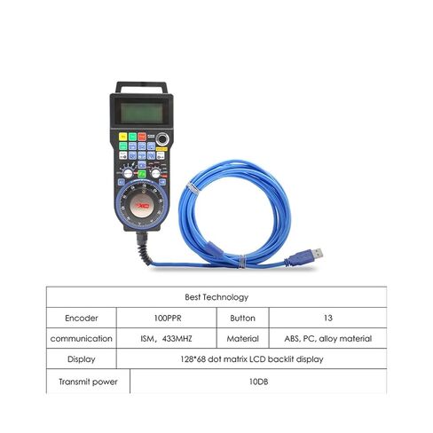 NC Studio Pendant MPG CNC Handwheel with Wire 3 Axis Manual USB Receiver 40 Meters Distance LBH03B in Saudi Arabia