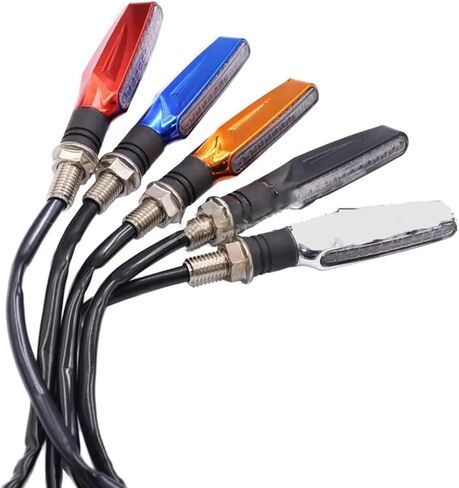2pcs a Pair12LED Motorcycle Turn Signals Tail Light LED Flowing Water Flashing Blinker Brake/Running Light DRL Flasher Tail Lamp(Amber yellow light) in Saudi Arabia