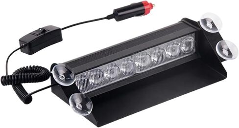 12V 8LED Red and Blue Car Strobe Warning Light Firemen Police led Flashing Shovel Emergency Signal Lights Safety Fog Light in Saudi Arabia