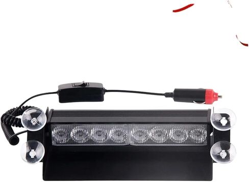 12V 8LED Red and Blue Car Strobe Warning Light Firemen Police led Flashing Shovel Emergency Signal Lights Safety Fog Light in Saudi Arabia