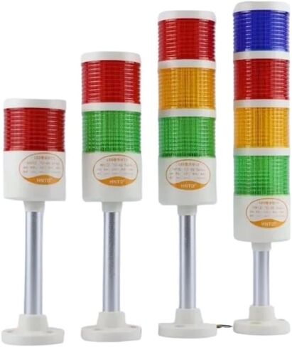 D60 24V OftenBright Industrial Signal Tower Safety Stack Alarm Warning Lamp Multilayer Rod Type with Buzzer for Machines(4 Layer Rod Type) in Saudi Arabia