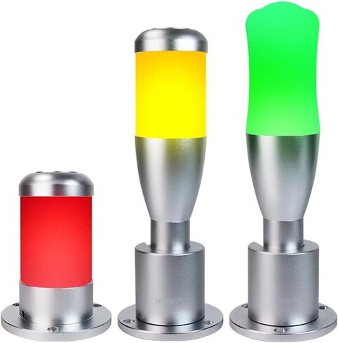 Tricolor Led Flashing Warning Light 12V 24V Metal Strobe Beacon Pilot Signal Lamp with Buzzer Red Green Yellow(S Type,Flashing-W_12V) in Saudi Arabia