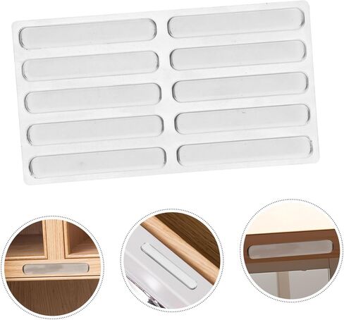 Vaguelly 1Bag Clear Cabinet Bumper Strips Non Slip Furniture for Door Protection Aesthetic Appeal Durable Collision Prevention in Saudi Arabia