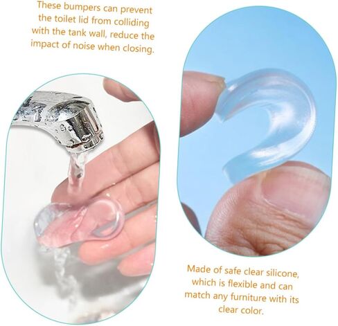 5 قطع من مصدات مقعد المرحاض من POPETPOP، وسائد لاصقة مرنة للخزائن والأثاث والأبواب لتقليل الضوضاء وحماية المواد الآمنة in Kuwait