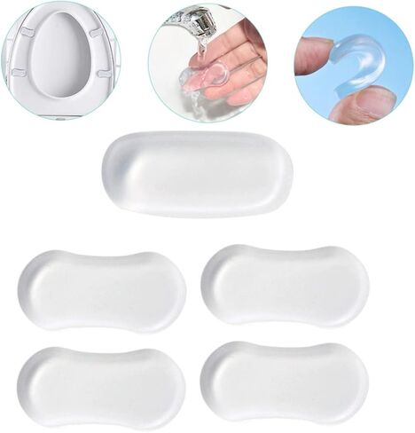 5 قطع من مصدات مقعد المرحاض من POPETPOP، وسائد لاصقة مرنة للخزائن والأثاث والأبواب لتقليل الضوضاء وحماية المواد الآمنة in Kuwait