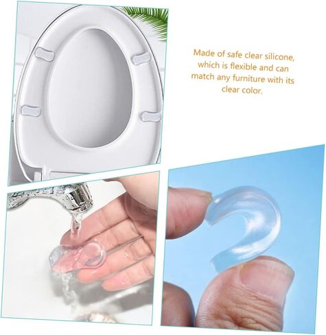 5 قطع من مصدات مقعد المرحاض من POPETPOP، وسائد لاصقة مرنة للخزائن والأثاث والأبواب لتقليل الضوضاء وحماية المواد الآمنة in Kuwait