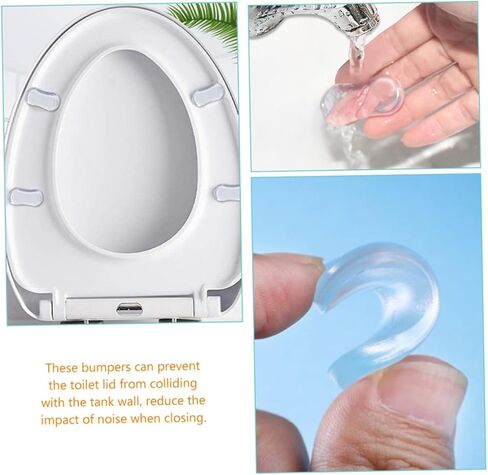 5 قطع من مصدات مقعد المرحاض من POPETPOP، وسائد لاصقة مرنة للخزائن والأثاث والأبواب لتقليل الضوضاء وحماية المواد الآمنة in Kuwait