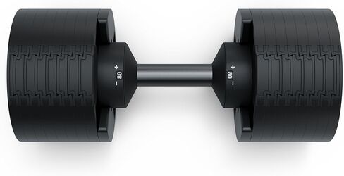 Matrix Fitness DB80 80 lb. Adjustable Dumbbells | Quick Adjustments for Strength and HIIT Training | Replaces 16 Dumbbell Pairs, Flat Bottom Roll Free Design for Safe Storage in Kuwait