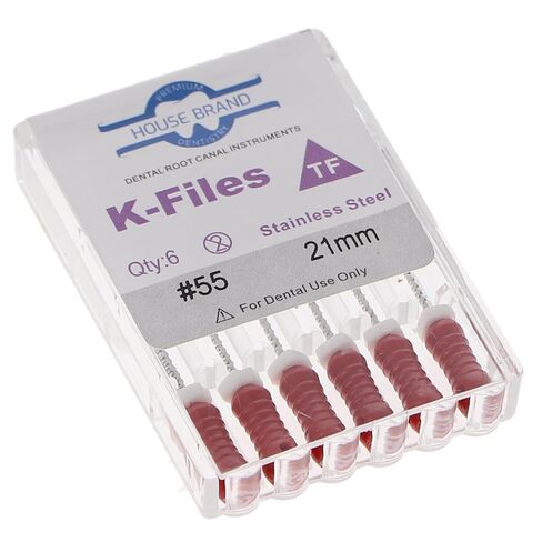 400212 HSB K-Files Flex-Type 21mm #55 Red Stainless Steel 6/Pk in Saudi Arabia