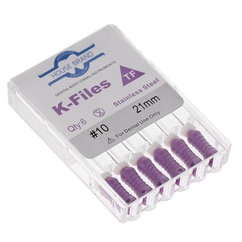 400201 HSB K-Files Flex-Type 21mm #10 Purple Stainless Steel 6/Pk in Saudi Arabia