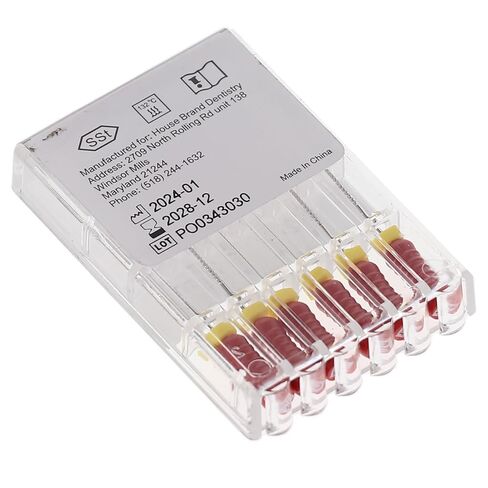 400218 HSB K-Files Flex-Type 25mm #25 Red Stainless Steel 6/Pk in Saudi Arabia
