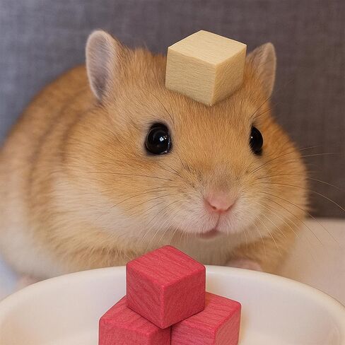 Chew Blocks Toys Balsa Wood Natural Chew Blocks for Hamster Chinchilla Guinea Pig,Molar Treats Snack for Small Animals Teeth Care for 16 Pack (40x40x40mm) in Kuwait