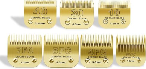 Size 8 1/2 Detachable Pet Dog Grooming Clipper Ceramic Blade,Compatible with Andis,Oster A5,Wahl KM10 Series Clippers,Cut Length 7/64"(2.8mm) in Saudi Arabia