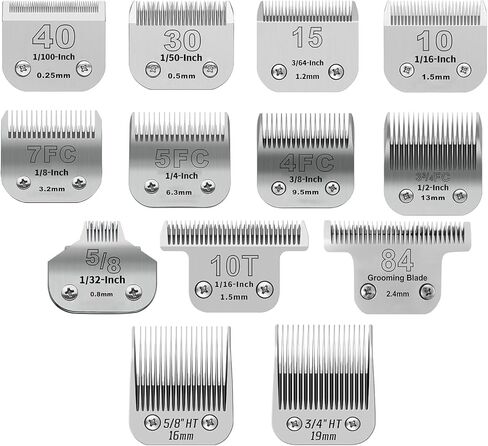 Size 8 1/2 Detachable Pet Dog Grooming Clipper Ceramic Blade,Compatible with Andis,Oster A5,Wahl KM10 Series Clippers,Cut Length 7/64"(2.8mm) in Saudi Arabia