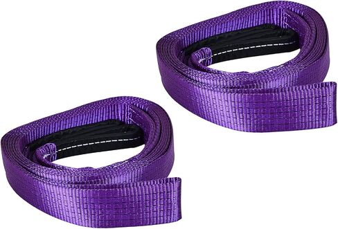 RLECS 2PCS 1 بوصة × 3.3Ft الأرجواني حزام الرافعات حمولة كبيرة الرافعات البوليستر رفع الرافعات للتعامل مع المعدات رفع رافعات عمل المحرك in Saudi Arabia