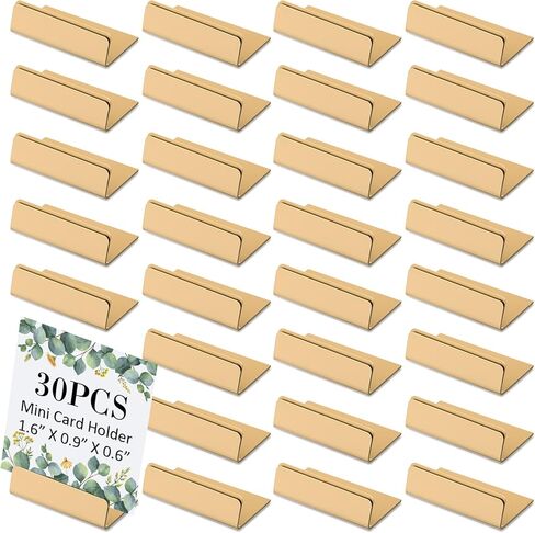 30 Pcs Place Card Holders Gold Vintage Finish Table Card Holder Table Number Stands Antique Small Signs for Display Price Tags, Food Signs, Reception Party Photo, Weddings Restaurants Favor in Saudi Arabia