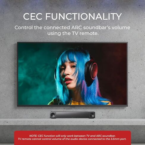OREI DA27 HDMI ARC Audio Extractor & Downmixer - Dolby DTS 5.1 إلى 2-Channel Stereo Converter، HDMI ARC Pass-Through، مخرج تناظري 3.5 مم، التحكم في مستوى الصوت CEC لمكبرات الصوت، AVR (DA27) in Saudi Arabia