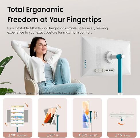 27 "لوحة Smart تم تصميمها باستخدام 2K 8MP Camera 8G+128G ، مراقبة اللمس الدوارة المحمولة مع عجلات صامتة للوقوع الحية ، اللياقة البدنية ، التعليم ، الطهي (محفوظات محمومة) in Saudi Arabia