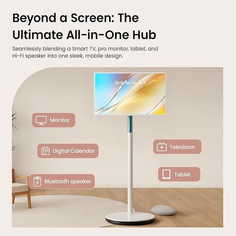 27 "لوحة Smart تم تصميمها باستخدام 2K 8MP Camera 8G+128G ، مراقبة اللمس الدوارة المحمولة مع عجلات صامتة للوقوع الحية ، اللياقة البدنية ، التعليم ، الطهي (محفوظات محمومة) in Saudi Arabia