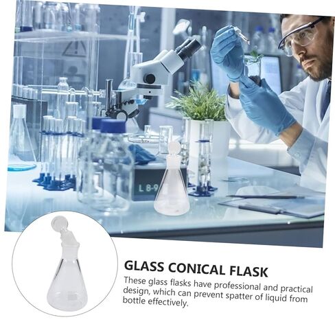 Gatuida Erlenmeyer Flask Stopper Laboratory Glassware Chemistry Supplies Wide Mouth for School Lab in Saudi Arabia