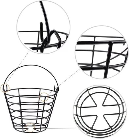 سلال كرات جولف معدنية بمقبض، (4 عبوات)، دلو تخزين كرات الجولف، كل دلو يحمل 50 كرة جولف (كرات الجولف غير متضمنة). in Kuwait