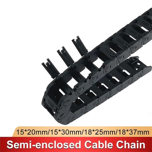Cable Chains 15x20 15x30 18x25 18x37 mm Bridge Type Opening Plastic Towline Transmission Drag Chain for Machine(18x37 mm(38mm)) in Kuwait