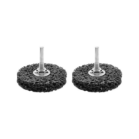 2Pcs Paint Stripping Disc Drill Attachment, 4" x 1/2" Strip & Clean Disc with 0.23" Shaft, Quick Remove Paint, Rust & Coating, Compatible with Angle Grinder & Drill, Black in Saudi Arabia