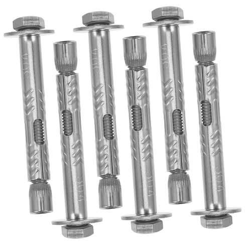 6 قطع من مسامير التثبيت شديدة التحمل مع صواميل خارجية من الفولاذ المقاوم للصدأ لتثبيت آمن وسهل التركيب in Kuwait