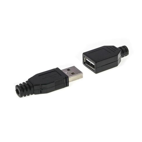fengpeng USB Male Socket Female A Plug A Type Wire Welded Cable Connector Master Plastic Cover Solder DIY Connectors(Style 1,1 Pair) in Kuwait